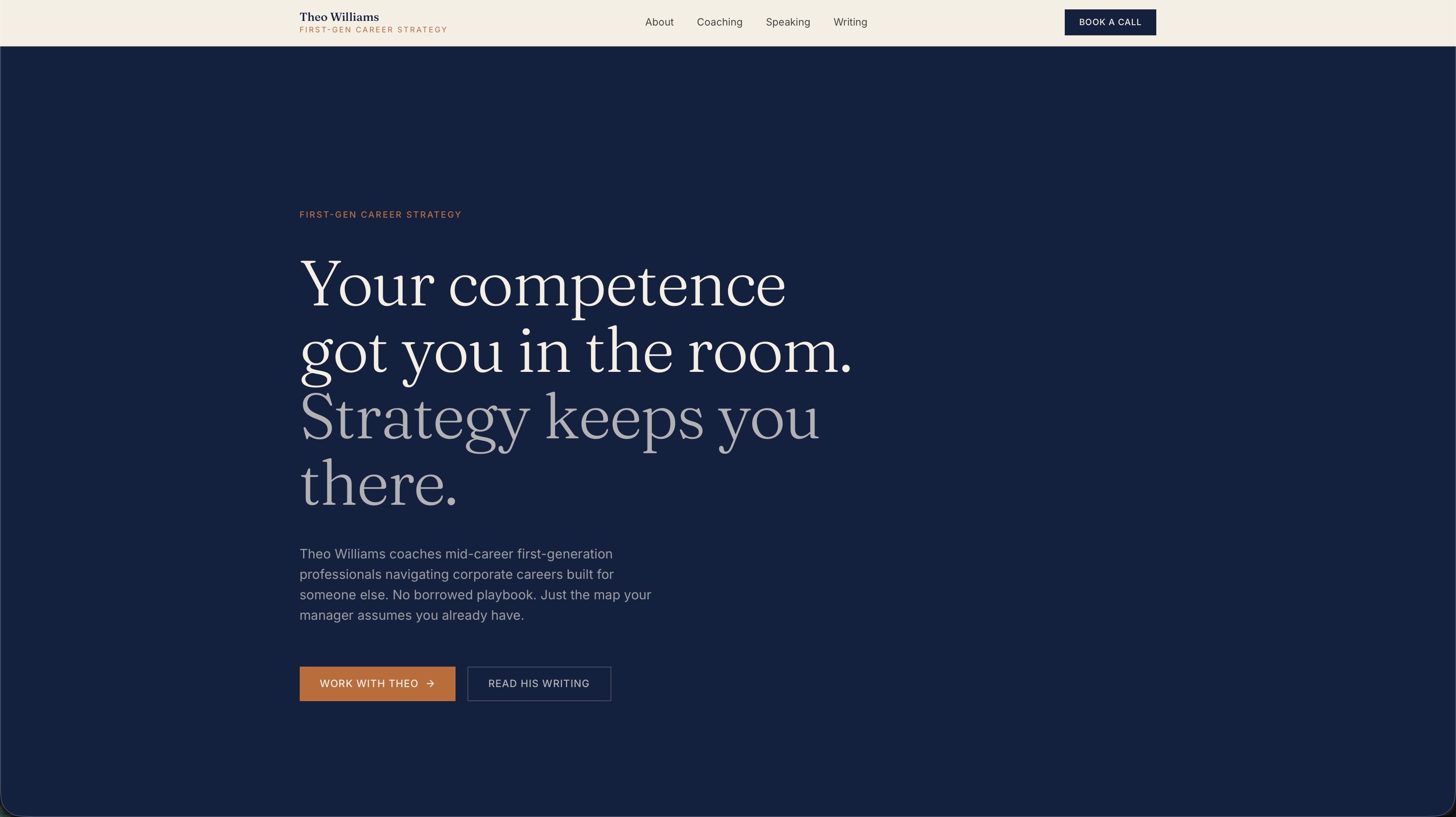 Screenshot of theo.jakwoun.me consultant site